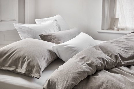 Yumeko Dekbedovertrek flanel stone brown 100% biologisch katoen, flanel (licht geborsteld)