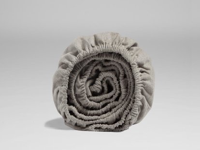 Yumeko Hoeslaken flanel stone brown 100% biologisch katoen, flanel (licht geborsteld)