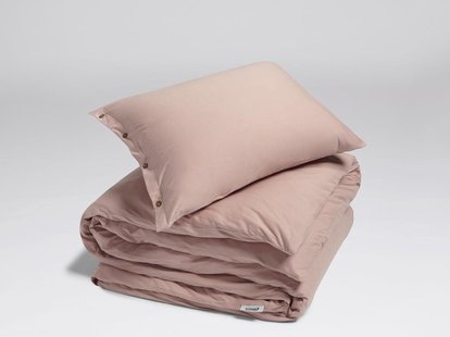 Yumeko Dekbedovertrek jersey vintage rose 140x220 + 1/60x70 100% biologisch en Fairtrade katoen, jersey katoen (gebreid)