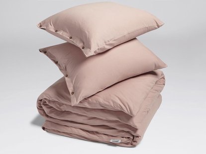 Yumeko Dekbedovertrek jersey vintage rose 240x220 + 2/60x70 100% biologisch en fairtrade katoen, jersey katoen (gebreid)