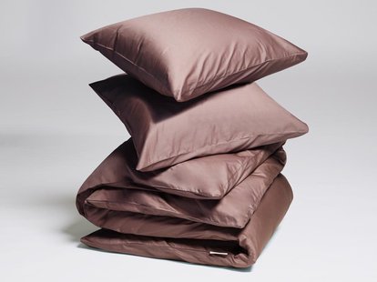 Yumeko Dekbedovertrek katoen satijn rose brown 200x220 + 2/60x70 100% biologisch en fairtrade katoen, satijn geweven