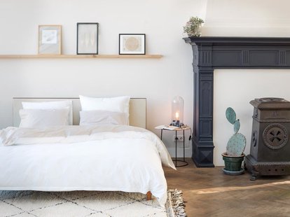 Yumeko Dekbedovertrek katoen satijn double face white/sandy 100% biologisch en fairtrade katoen, satijn geweven