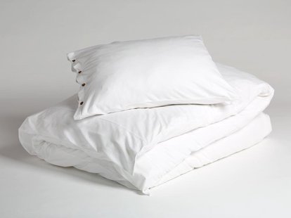 Yumeko Dekbedovertrek jersey pure white 140x220 + 1/60x70 100% biologisch en fairtrade katoen, jersey katoen (gebreid)