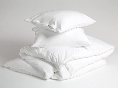 Yumeko Dekbedovertrek jersey pure white 200x220 + 2/60x70 100% biologisch en fairtrade katoen, jersey katoen (gebreid)