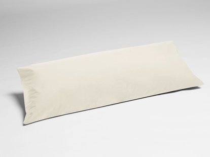 Yumeko Kussensloop percal white sand 40x80 100% biologisch en fairtrade katoen, percal geweven