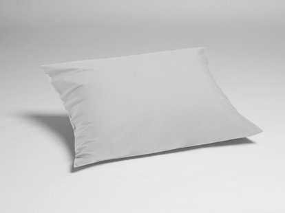 Yumeko Kussensloop percal misty grey 50x60 100% biologisch en fairtrade katoen, percal geweven