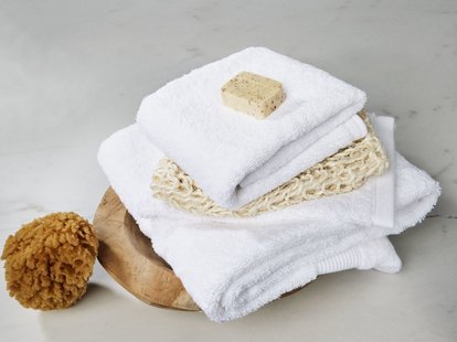 Yumeko Gastendoekjes terry pure white 30x50 - 4 st 100% biologisch en fairtrade katoen