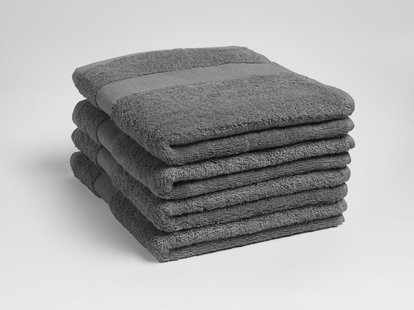 Yumeko Handdoeken terry dark grey 50x100 - 4 st 100% biologisch en fairtrade katoen Yumeko Handdoeken terry dark grey 50x100 - 4 st 100% biologisch en fairtrade katoen
