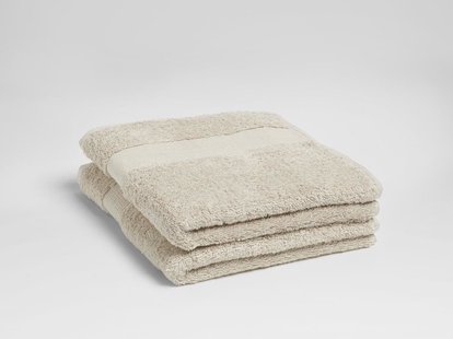 Yumeko Handdoeken terry white sand 50x100 - 2 st 100% biologisch en fairtrade katoen