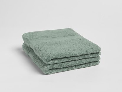 Yumeko Handdoeken terry sea green 50x100 - 2 st 100% biologisch en fairtrade katoen