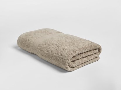Yumeko Badlaken terry warm taupe 100x150 - 1 st 100% biologisch en fairtrade katoen
