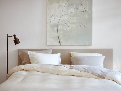 Yumeko Dekbedovertrek katoen satijn natural 100% biologisch katoen, satijn geweven