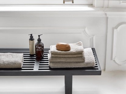 Yumeko Handdoeken terry warm taupe 50x100 100% biologisch en fairtrade katoen