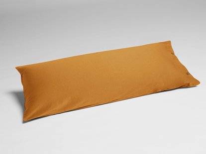 Yumeko Kussensloop jersey sunflower yellow 40x80 100% biologisch en fairtrade katoen, jersey katoen (gebreid)