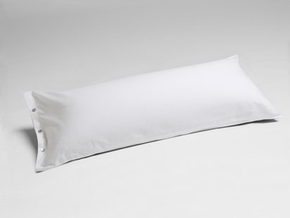 Yumeko Kussensloop flanel pure white 40x80 100% biologisch katoen, flanel (licht geborsteld)