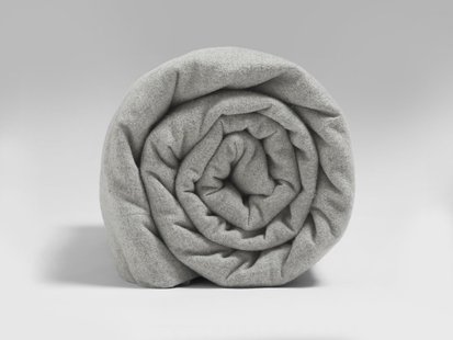 Yumeko Laken flanel light grey 200x260 100% biologisch katoen, flanel (licht geborsteld)