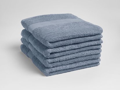 Yumeko Handdoeken terry faded blue 50x100 - 4 st 100% biologisch en fairtrade katoen