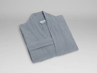Yumeko Kimono badjas gewassen linnen dusk blue L 100% gewassen linnen