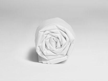 Yumeko Kinderlaken katoen satijn pure white 80x100 100% biologisch en fairtrade katoen, satijn geweven