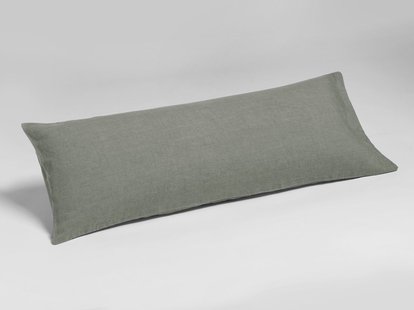 Yumeko Kussensloop gewassen linnen stone green 40x80 100% gewassen linnen