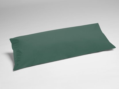 Yumeko Kussensloop percal forest green 40x80 100% biologisch en fairtrade katoen, percal geweven