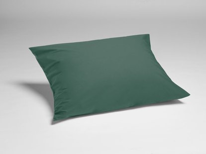 Yumeko Kussensloop percal forest green 50x60 100% biologisch en fairtrade katoen, percal geweven