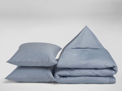 Yumeko Dekbedovertrek katoen TENCEL™ blue chambray 60% biologisch katoen, 40% TENCEL™