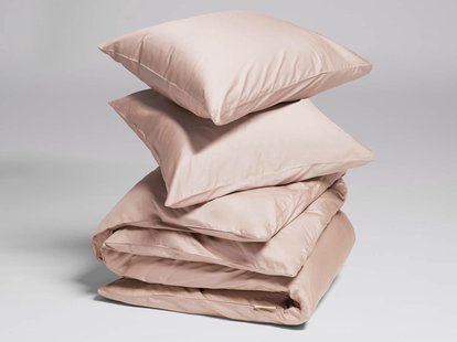 Yumeko Dekbedovertrek katoen satijn dusty rose 260x220 + 2/60x70 100% biologisch en fairtrade katoen, satijn geweven