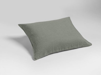 Yumeko Kussensloop gewassen linnen stone green 50x60 100% gewassen linnen