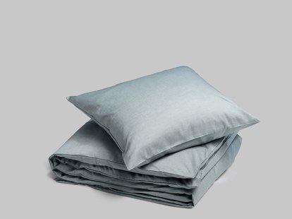 Yumeko Dekbedovertrek katoen Tencel™ green chambray 140x220 + 1/60x70 60% biologisch katoen, 40% TENCEL™