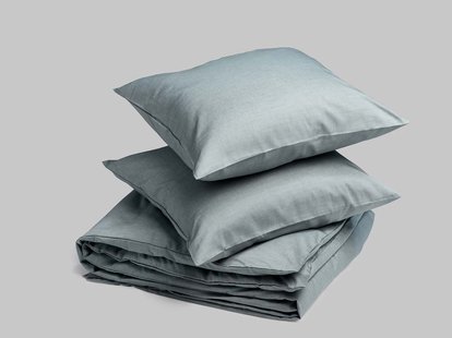 Yumeko Dekbedovertrek katoen Tencel™ green chambray 200x220 + 2/60x70 60% biologisch katoen, 40% TENCEL™