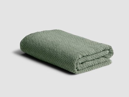 Yumeko Badlaken dots stone green 100x150 - 1 st 100% biologisch en fairtrade katoen