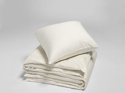Yumeko Dekbedovertrek katoen satijn warm white 140x220 + 1/60x70 100% biologisch en fairtrade katoen, satijn geweven