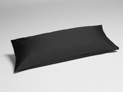 Yumeko Kussensloop katoen satijn dark anthracite 100% biologisch en fairtrade katoen, satijn geweven