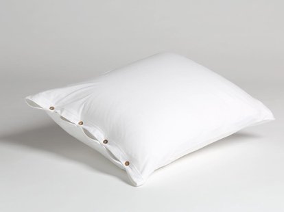 Yumeko Kussensloop jersey pure white 100% biologisch en fairtrade katoen, jersey katoen (gebreid) Yumeko Kussensloop jersey pure white 100% biologisch en fairtrade katoen, jersey katoen (gebreid)