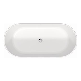 Vrijstaand Ligbad Duravit D-Neo 160x75x60 cm Met Overloop Mat Wit