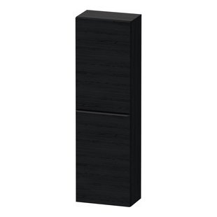 Hoge Kast Duravit D-Neo Kolomkast Wand 132 cm Linksdraaiend Mat Eiken Zwart