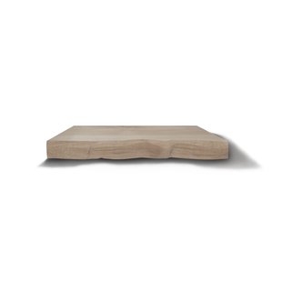 OUTLET Bovenblad BWS Eiken Massief Hout Zonder Boomschors 120 cm Olie Wit