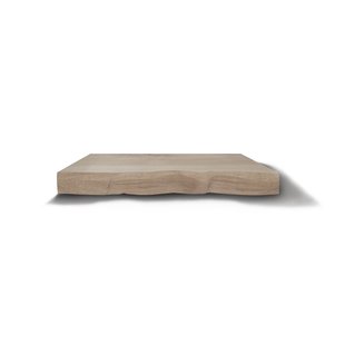 OUTLET Onderblad BWS Eiken Massief Hout Zonder Boomschors 120 cm Olie Wit