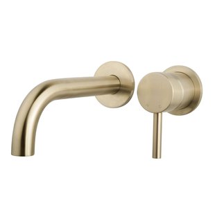 Inbouw Wastafelmengkraan Wiesbaden Caral Twenty Met Coldstart Geborsteld Messing Goud (inbouw en afbouwdeel)