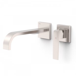 Wastafelmengkraan Inbouw Tres Slim Exclusive 2 Delen Lange Gebogen Uitloop en Hendel RVS