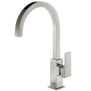 Wastafelmengkraan Tres Cuadro Exclusive 1-Hendel Uitloop Gebogen 24 cm Vierkant RVS