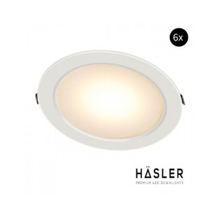 Inbouwspot Häsler Toledo Incl. Fase Aansnijding Dimbaar 13.7 cm 8 Watt Warm Wit Set 6x