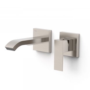 Wastafelmengkraan Inbouw Tres Cuadro Exclusive 2 Delen Korte Licht Gebogen Uitloop en Korte Hendel RVS