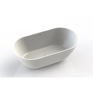 Vrijstaand Bad Arcqua Cusco Cast Marble 155x75x55 cm Mat Wit