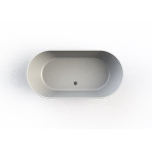 Vrijstaand Ligbad Arcqua Cusco Cast Marble 175x85x55 cm Mat Wit