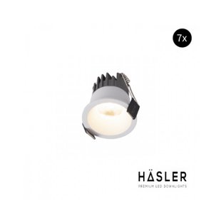 Inbouwspot Häsler Atrano Incl. Fase Aansnijding Dimbaar 5 cm 3.6 Watt Warm Wit Set 7x