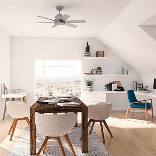 Hunter Kennicott plafondventilator zilver mat