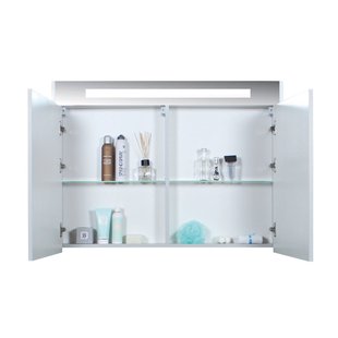 Spiegelkast BWS Salt 1 Deur Met LED 60x50 cm Incl. Planchetten Ice White Spiegelkast BWS Salt 1 Deur Met LED 60x50 cm Incl. Planchetten Ice White