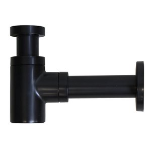 Designbekersifon BWS Salt Laag Model Mat Zwart